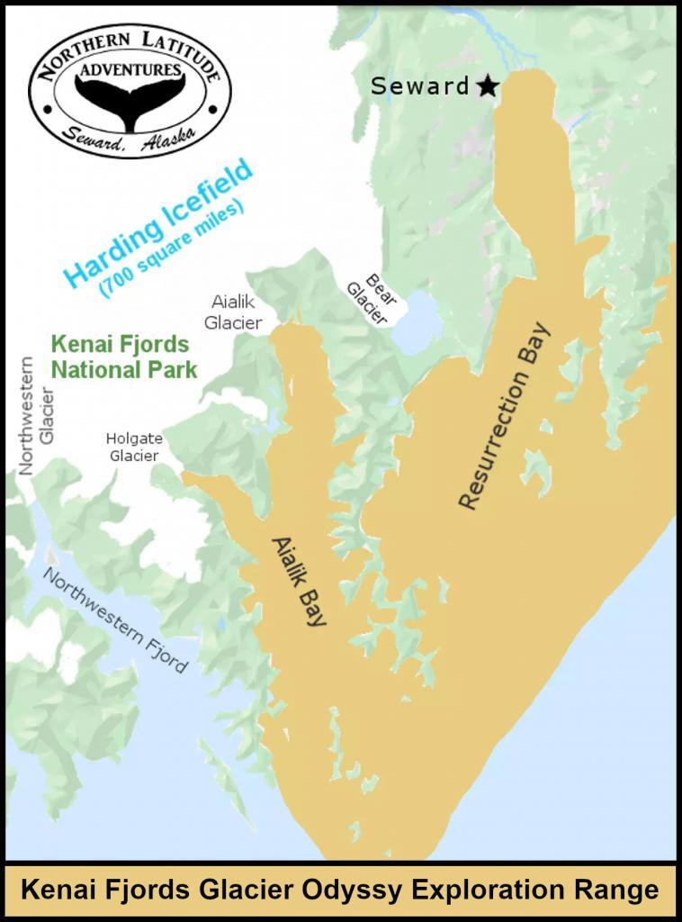 Kenai Fjords map